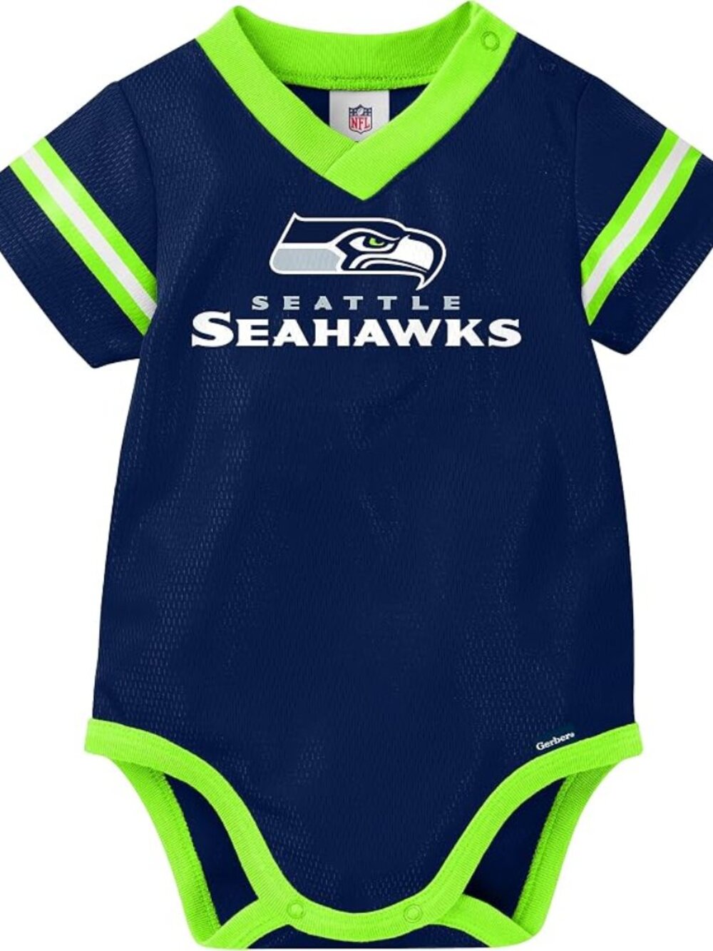 NFL Seattle Seahawks Baby Jersey Onesie One-Piece Bodysuit Size 0-3 Months